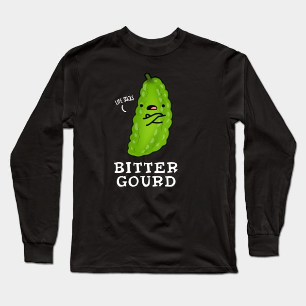 Bitter Gourd Cute Veggie Pun Long Sleeve T-Shirt by punnybone